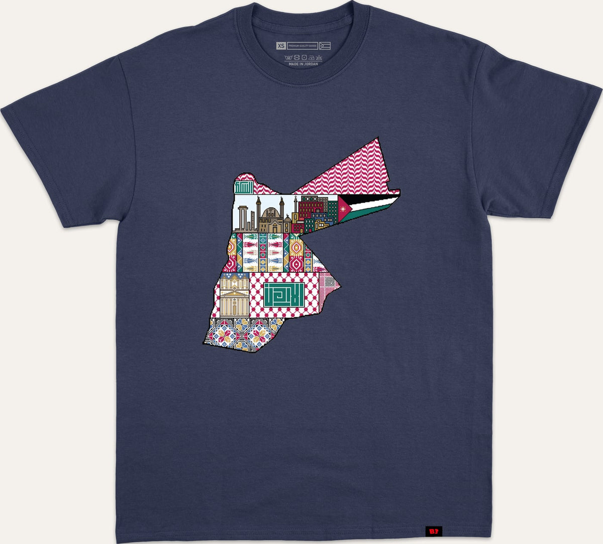 JORDAN PIXEL ART MAP - navy