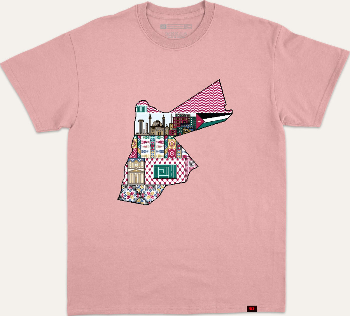 JORDAN PIXEL ART MAP - pink