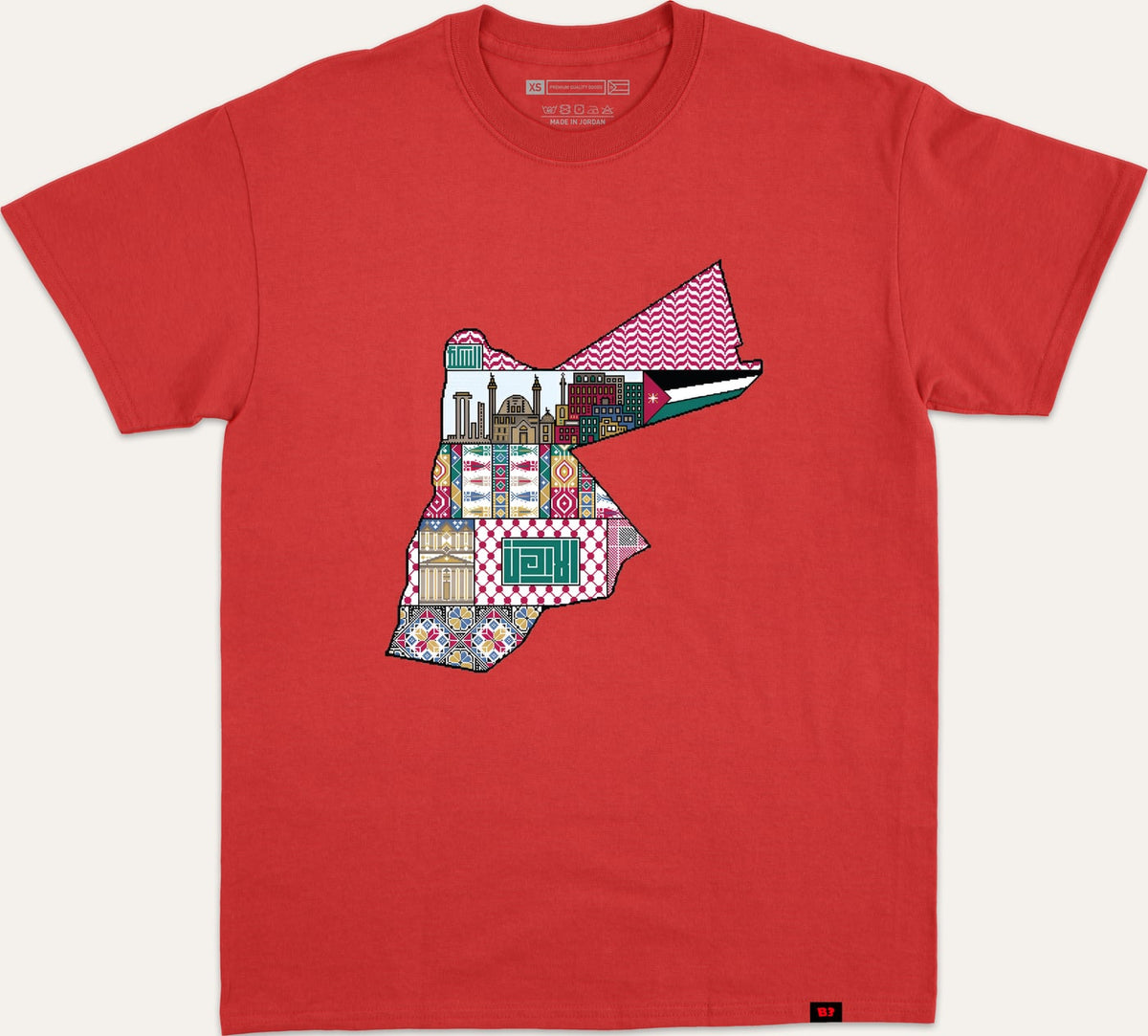 JORDAN PIXEL ART MAP - red
